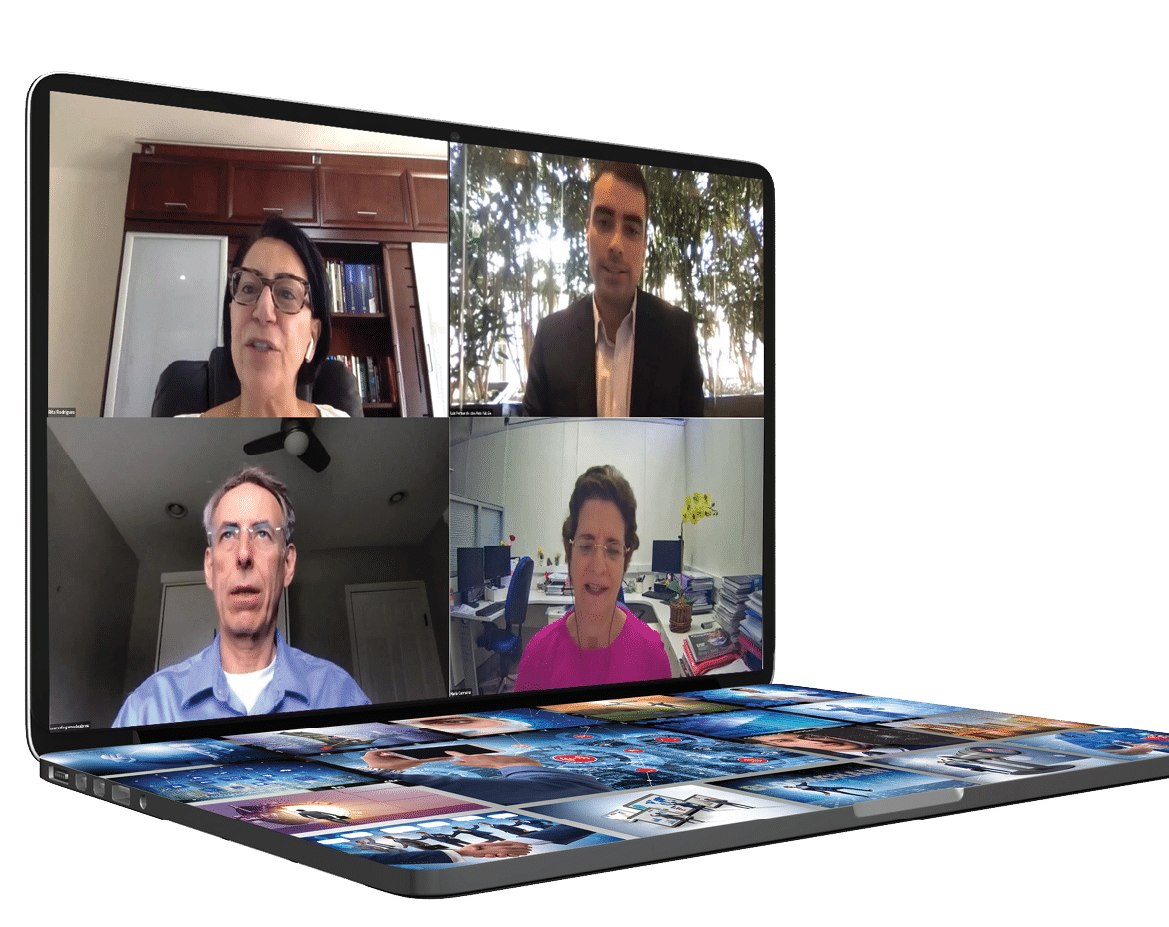 Concept of remote video conferencing during the pandemic
