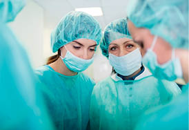 Doctors preparing for surgery 